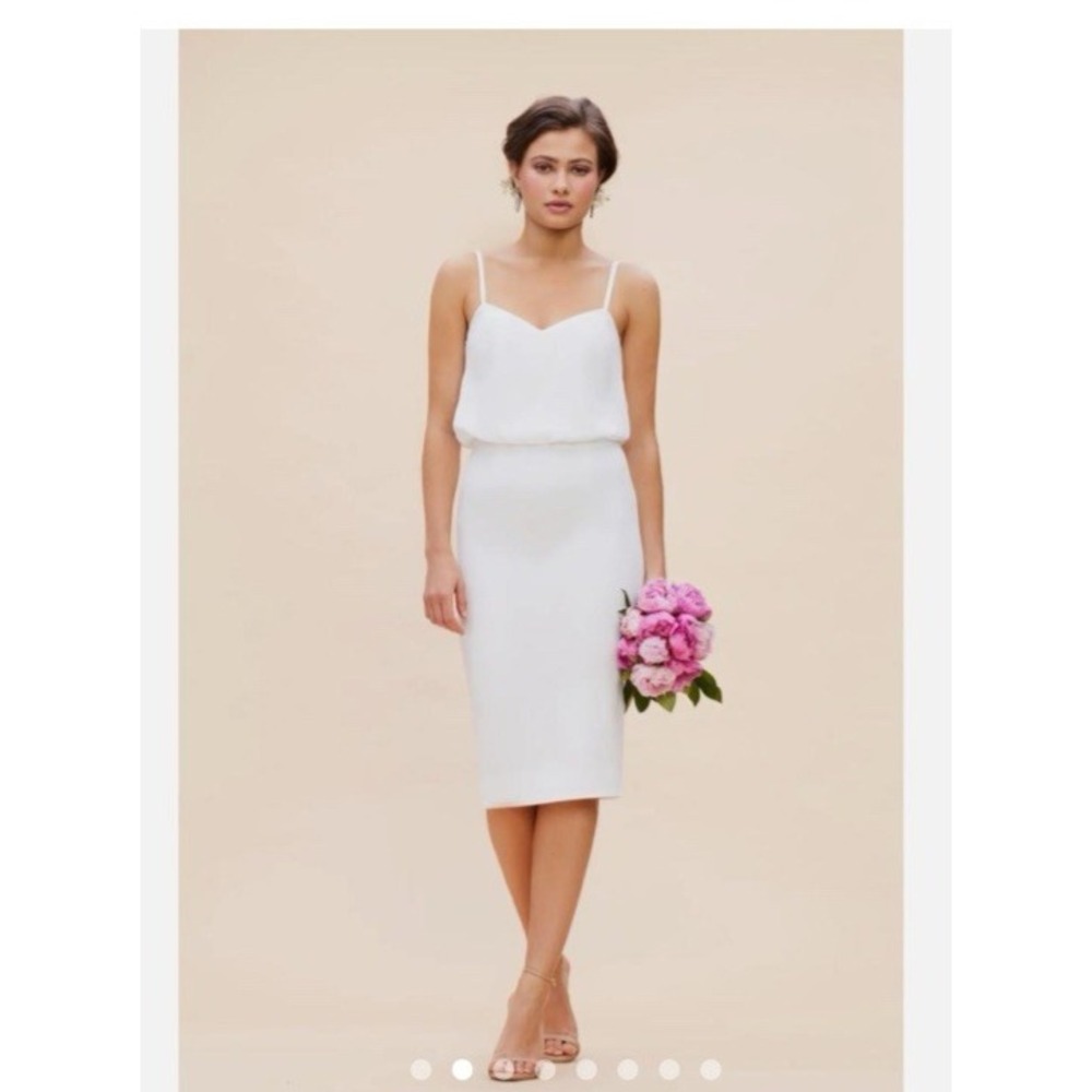 Dress The Population Women's White Alondra Gown Sheath Dress Size X-Large NWT‎